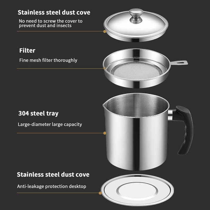 Stainless Steel Oil Filter Pot