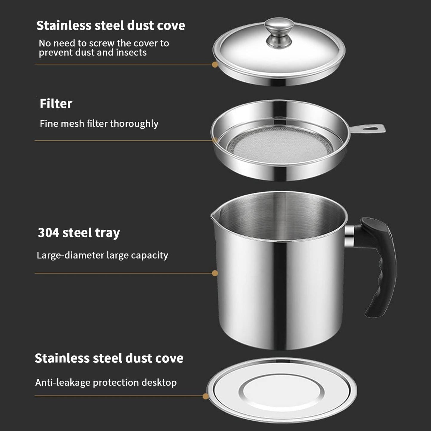 Stainless Steel Oil Filter Pot