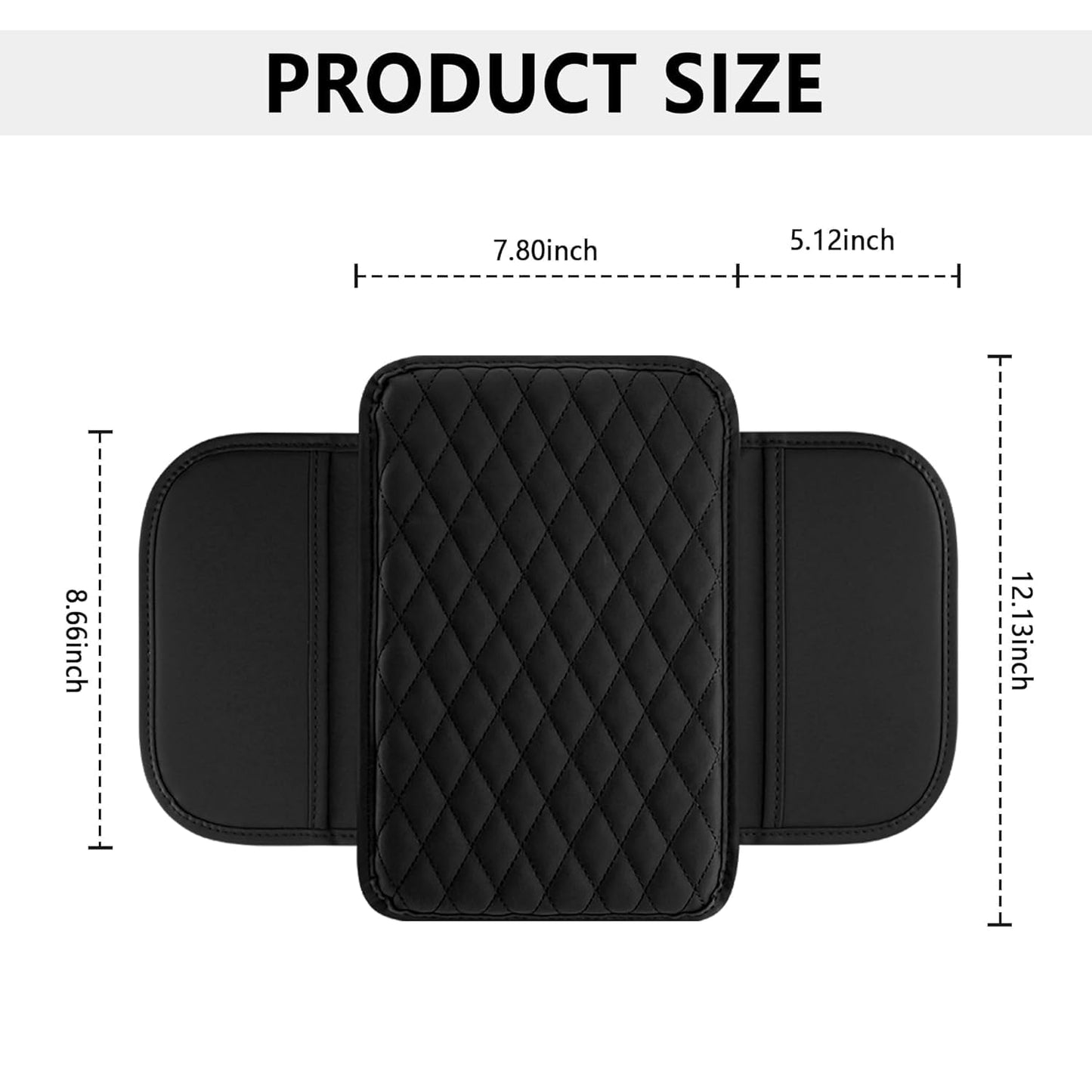 Car Armrest Cushion with Pockets