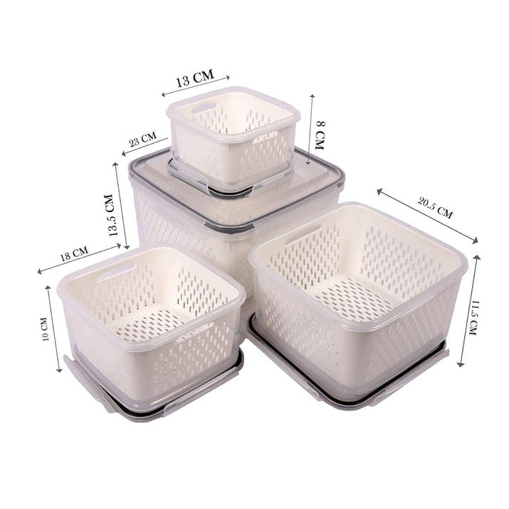 Fresh Stack | Kitchen Food Storage Containers (Pack of 4)