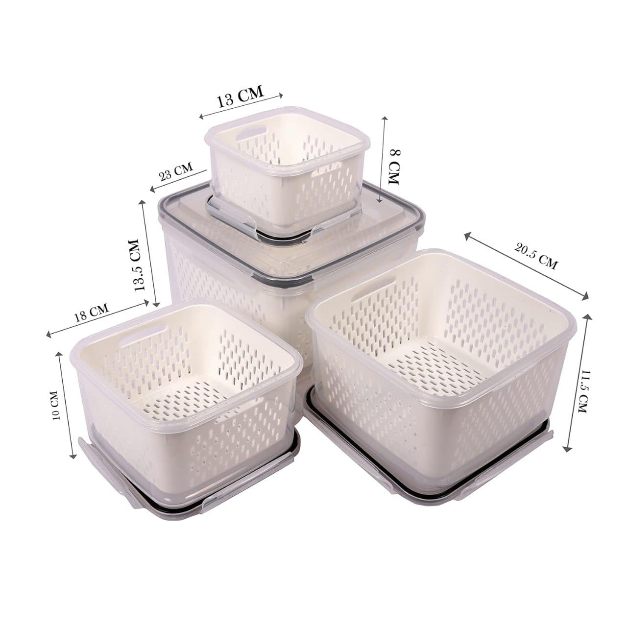 Fresh Stack | Kitchen Food Storage Containers (Pack of 4)